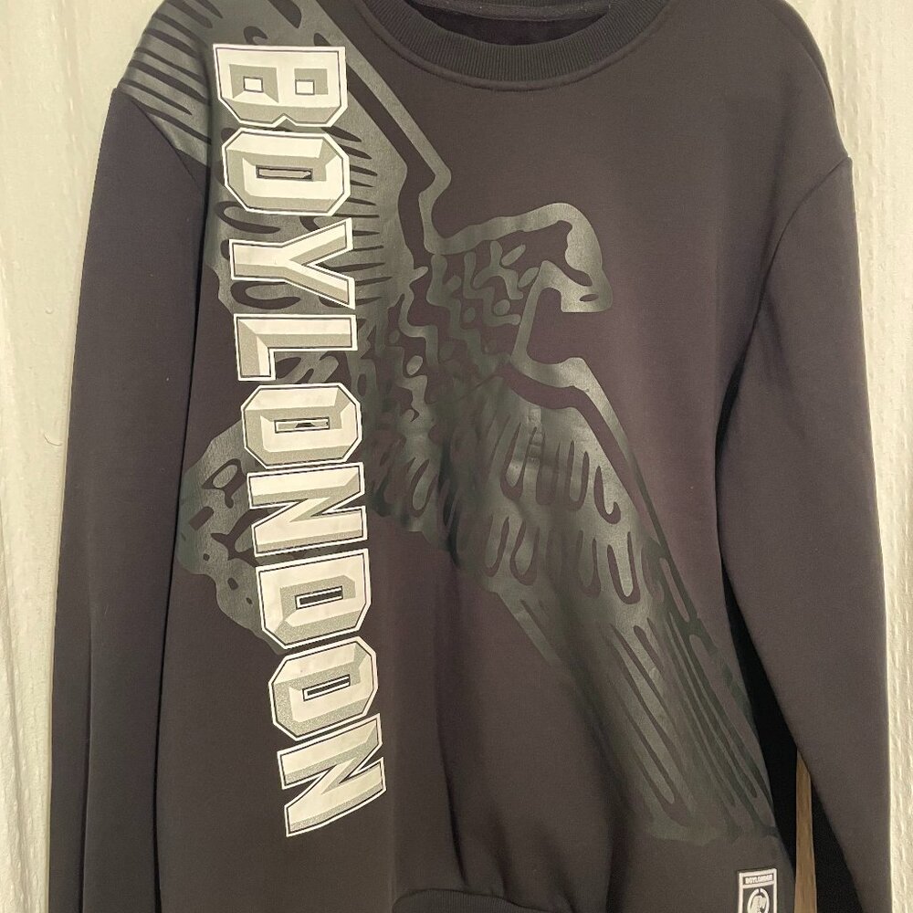 BOY LONDON 3XL Black Eagle Logo Sweatshirt – Bold Graphic Print